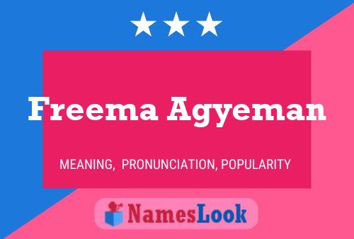 Freema Agyeman Name Poster