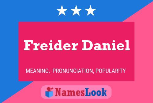 Freider Daniel Name Poster