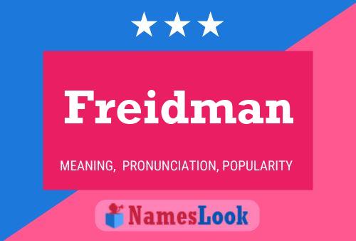 Freidman Name Poster