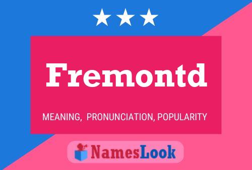 Fremontd Name Poster