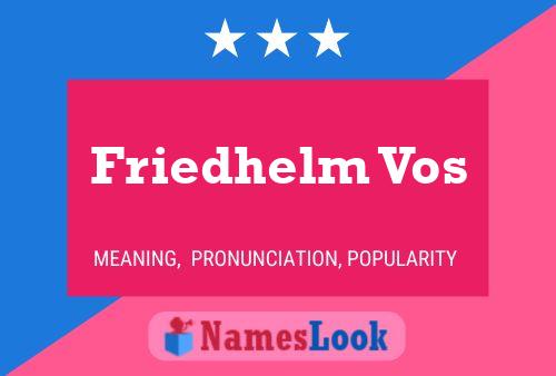 Friedhelm Vos Name Poster