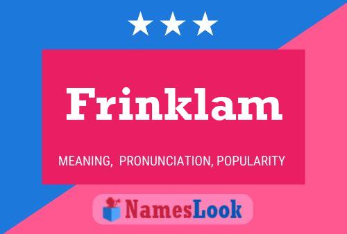 Frinklam Name Poster