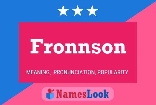 Fronnson Name Poster