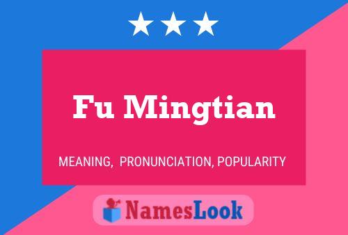 Fu Mingtian Name Poster