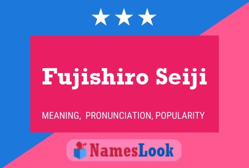 Fujishiro Seiji Name Poster