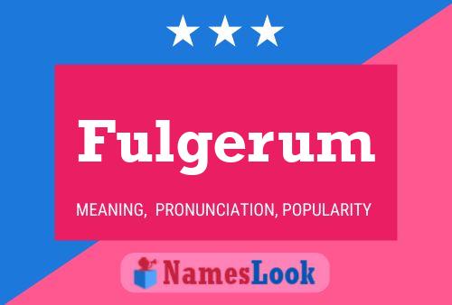 Fulgerum Name Poster