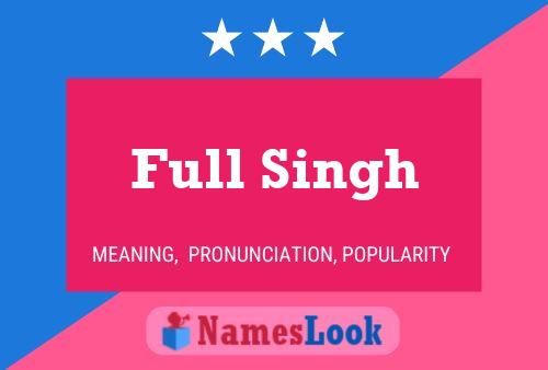 Full Singh Name Poster