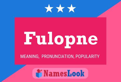 Fulopne Name Poster