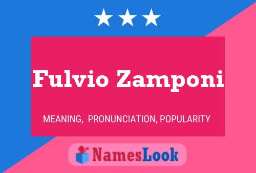 Fulvio Zamponi Name Poster