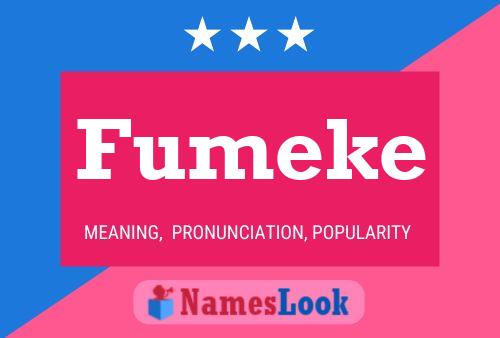 Fumeke Name Poster