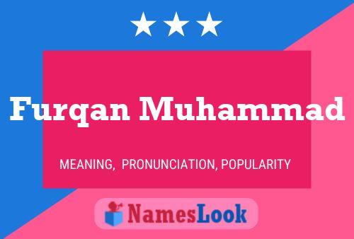 Furqan Muhammad Name Poster