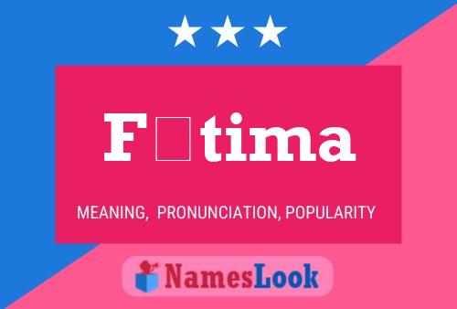 Fátima Name Poster