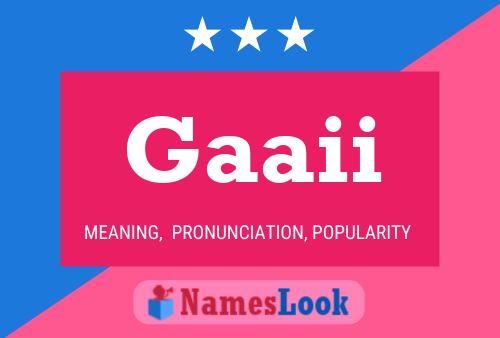 Gaaii Name Poster