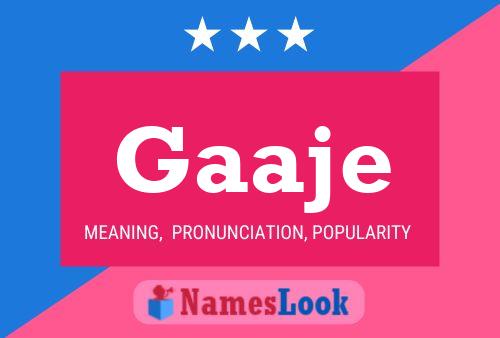 Gaaje Name Poster