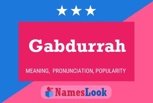 Gabdurrah Name Poster