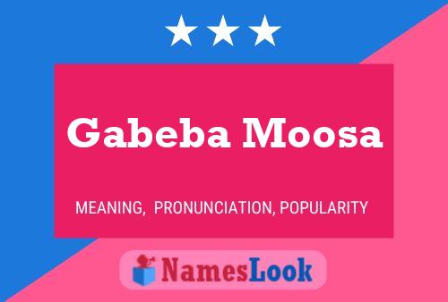 Gabeba Moosa Name Poster