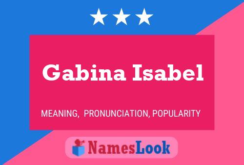 Gabina Isabel Name Poster