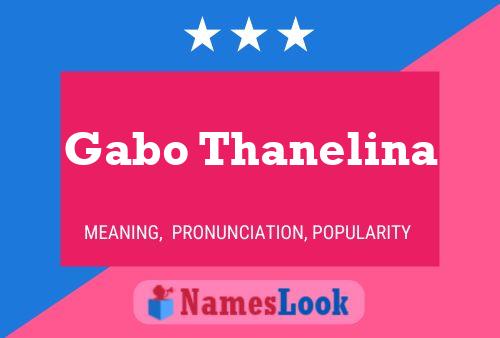 Gabo Thanelina Name Poster