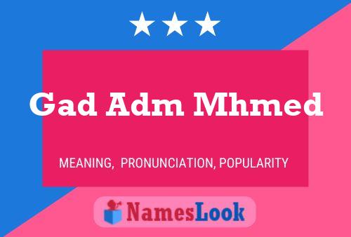 Gad Adm Mhmed Name Poster