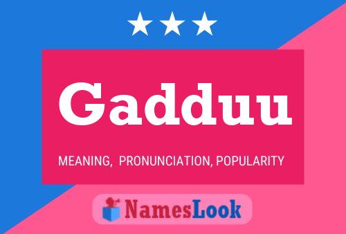 Gadduu Name Poster