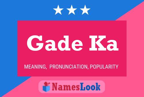 Gade Ka Name Poster