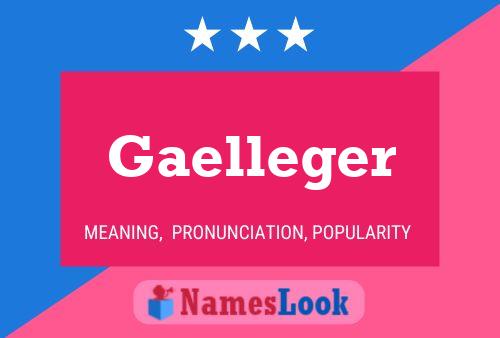 Gaelleger Name Poster