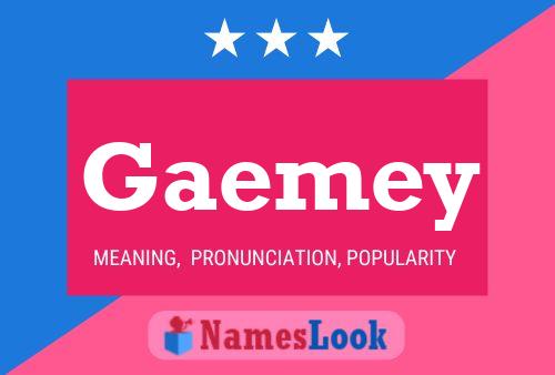 Gaemey Name Poster