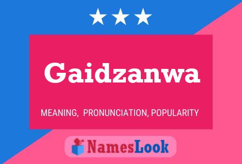 Gaidzanwa Name Poster