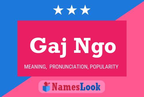 Gaj Ngo Name Poster