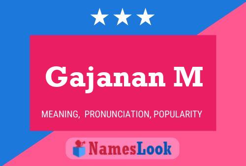 Gajanan M Name Poster