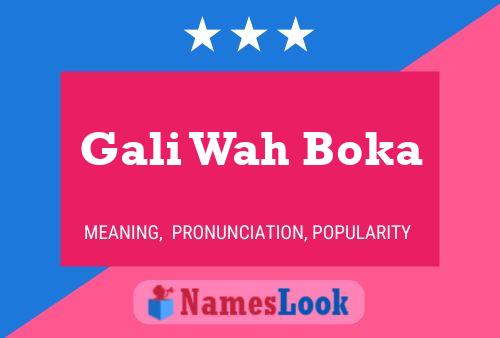 Gali Wah Boka Name Poster