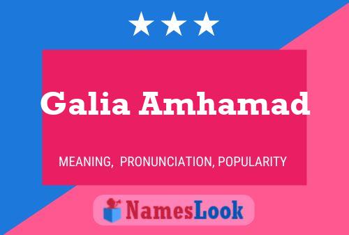 Galia Amhamad Name Poster