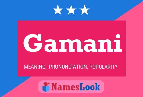 Gamani Name Poster