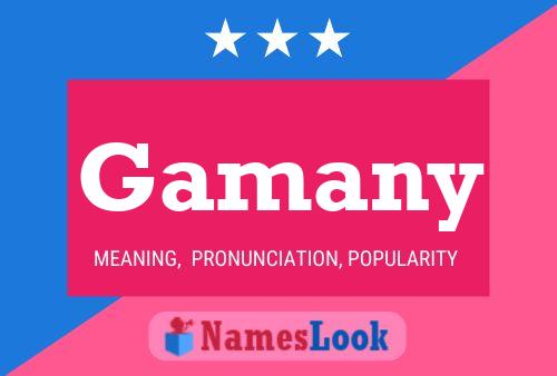 Gamany Name Poster