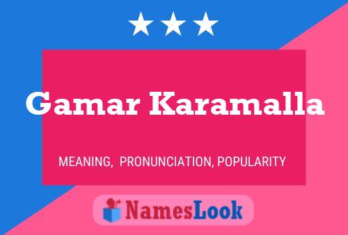 Gamar Karamalla Name Poster