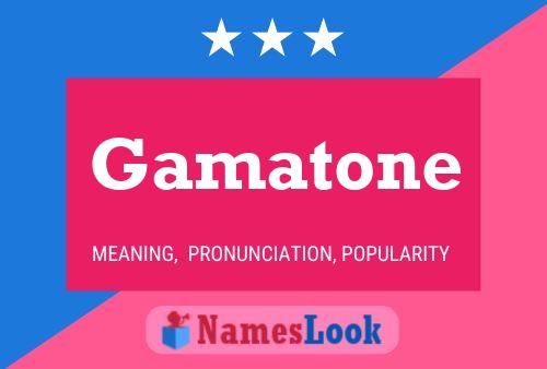 Gamatone Name Poster