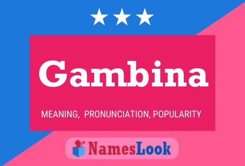 Gambina Name Poster