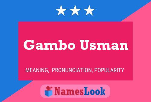 Gambo Usman Name Poster