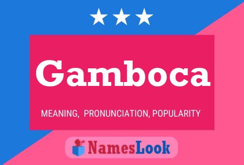 Gamboca Name Poster