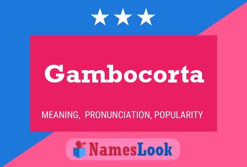 Gambocorta Name Poster