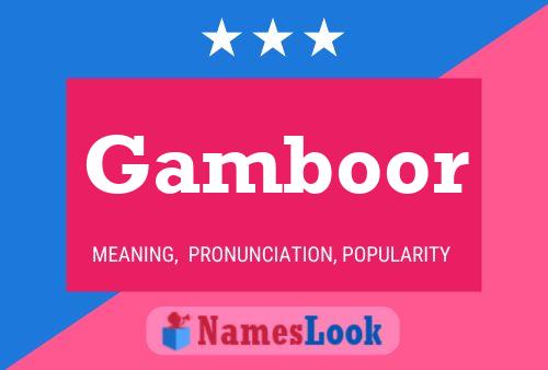 Gamboor Name Poster