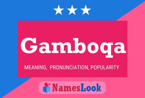 Gamboqa Name Poster