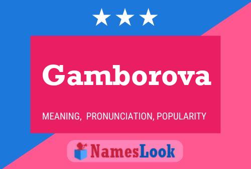 Gamborova Name Poster