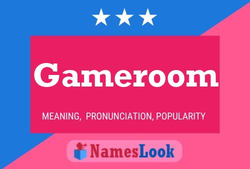 Gameroom Name Poster