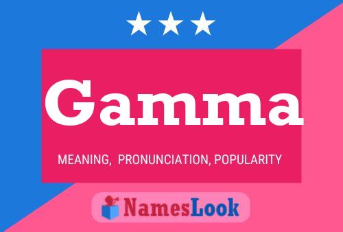 Gamma Name Poster