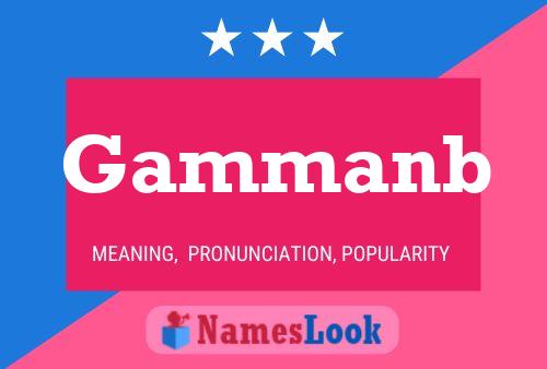 Gammanb Name Poster