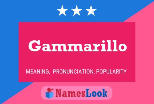 Gammarillo Name Poster