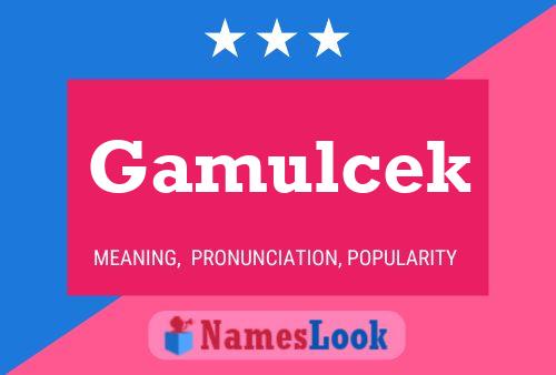 Gamulcek Name Poster