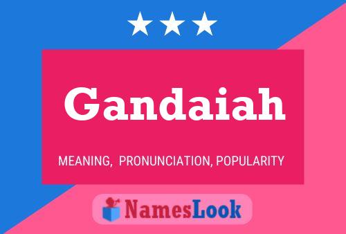 Gandaiah Name Poster