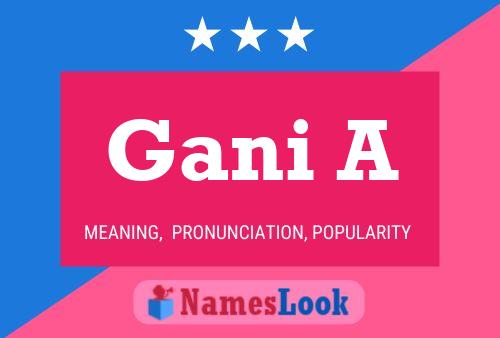 Gani A Name Poster